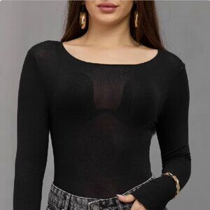 Coming Soon…Black Slim Fit Boat Neck Blouse